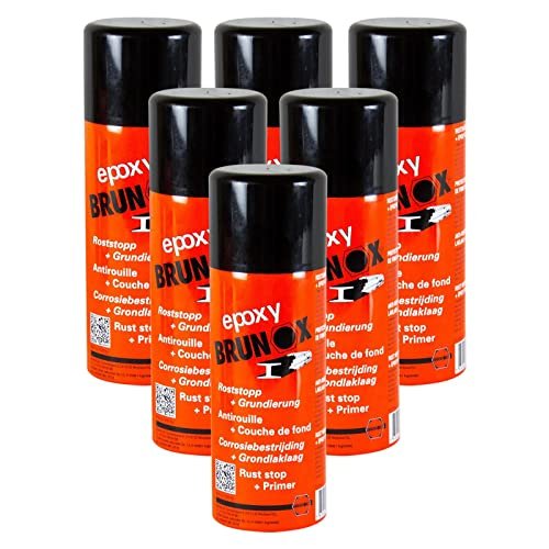 Brunox 6X Époxy Convertisseur de Rouille Protection Antirouille Apprêt 400 ml